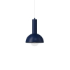 Lampa wisząca granatowa VITRUM metalowa kopuła 1xE27 nad wyspę 41639