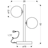 Stołowa LAMPA stojąca KAMA 42-73433 Candellux biurkowa LAMPKA szklany klosz kula metalowa gabinetowa mosiężna biała