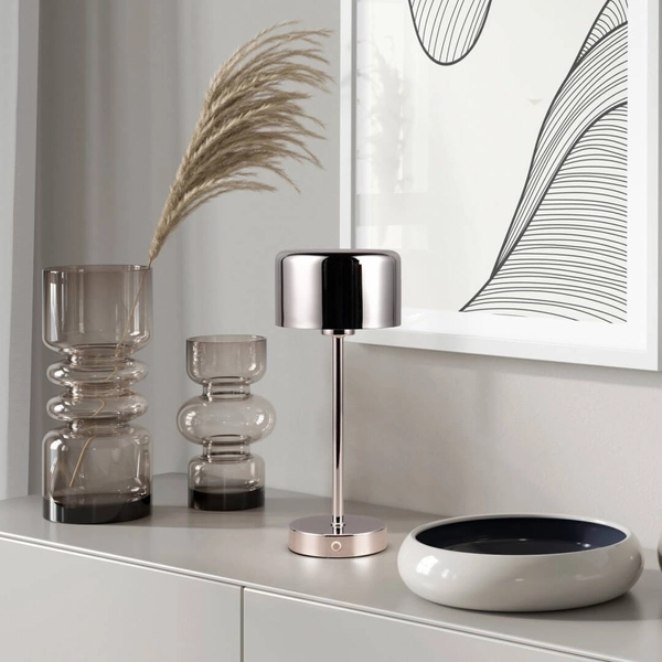 Stołowa lampka metalowa KARYA DL107-59151 LED 1W 3000K srebrny mat