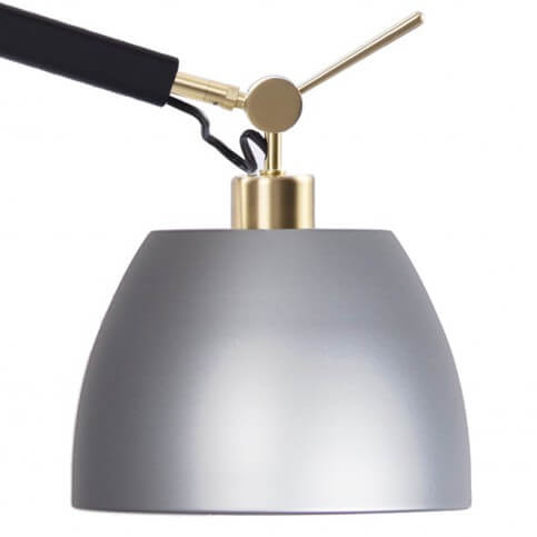Kierunkowa lampa ścienna Zyta AZ4190+AZ2593 kinkiet do holu czarny szary
