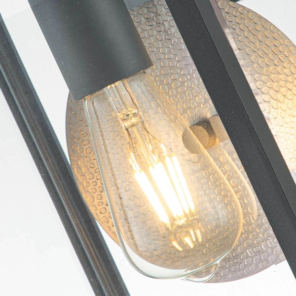 Zewnętrzna lampa ścienna Byron QZ-BYRON-M-GR IP44 prostokątna grafit