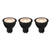 Zestaw 3 szt. żarówki 49010/15/30 GU10 LED 5W 2200-2700K 350LM czarne