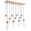 Wisząca lampa nad wyspę Jodelle JOD4863 szklana do kuchni polerowany brąz