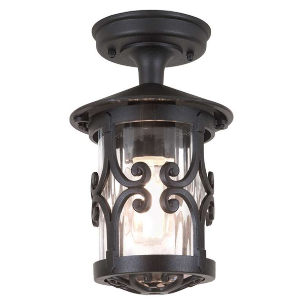 Zewnętrzna LAMPA sufitowa HEREFORD BL13A-BLACK Elstead klasyczna OPRAWA ogrodowa IP23 outdoor czarna