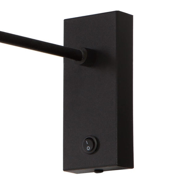 Ledowa lampa ścienna Roll 50928102 Kaspa 4,2W 3000K regulowana czarna