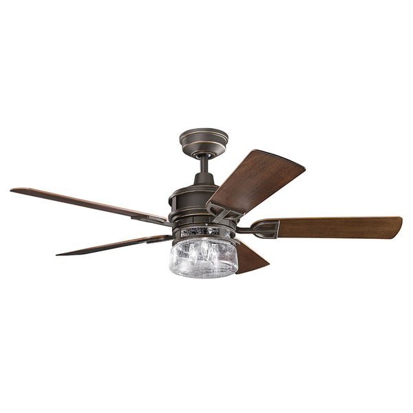 Sufitowy wentylator Lyndon Patio KLF-LYNDON-52-OZ Kichler z pilotem brązowy