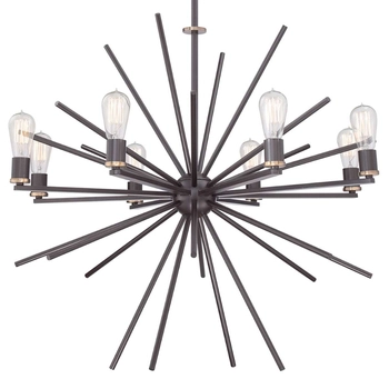Żyrandol LAMPA wisząca CARNEGIE QZ-CARNEGIE8 Elstead QUOIZEL industrialna OPRAWA metalowa zwis pręty sticks brąz
