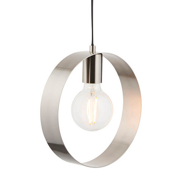 Minimalistyczna lampa wisząca nad stół Hoop 90454 Endon nikiel