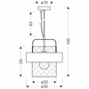 Wisząca lampa industrialna FIBA 31-78506 ażurowa tuba loft czarna srebrna