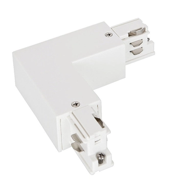 Kątowy L-ŁĄCZNIK uziemienie zewnętrzne HT4-J02/WU Italux do 3-fazowej szyny natynkowej 230V biały