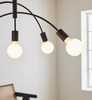 Wisząca lampa czarna Cygnus sypialniana nad łóżko industrial