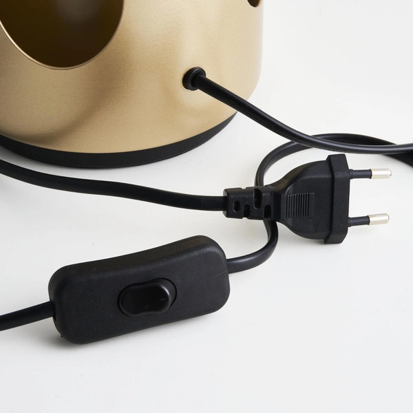 Nocna lampka do sypialni FATA ST-7278-S GOLD bubble przezroczysta złoty