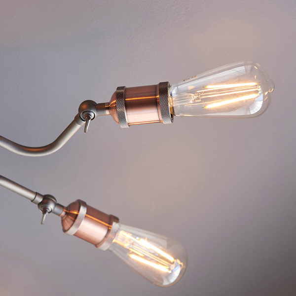 Wielopunktowa lampa sufitowa Hal 81610 retro miedziany cyna