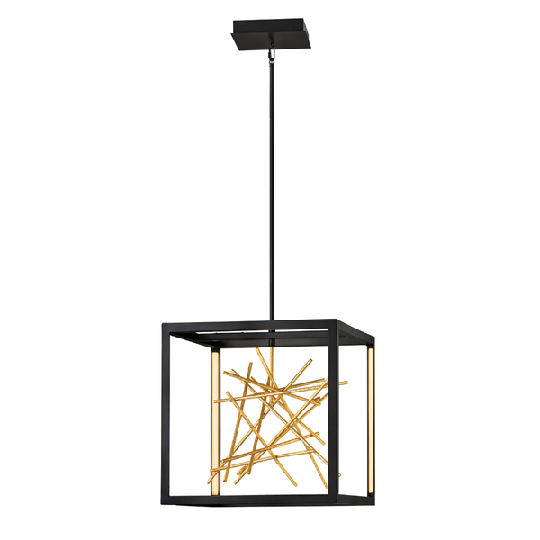Ledowa lampa wisząca QN-STYX-LED-P-BG 48W czarna złota