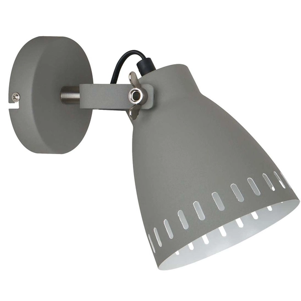 Kinkiet LAMPA ścienna FRANKLIN MB-HN5050-1-GR+S.NICK Italux matalowa OPRAWA industrialny reflektorek loft szary