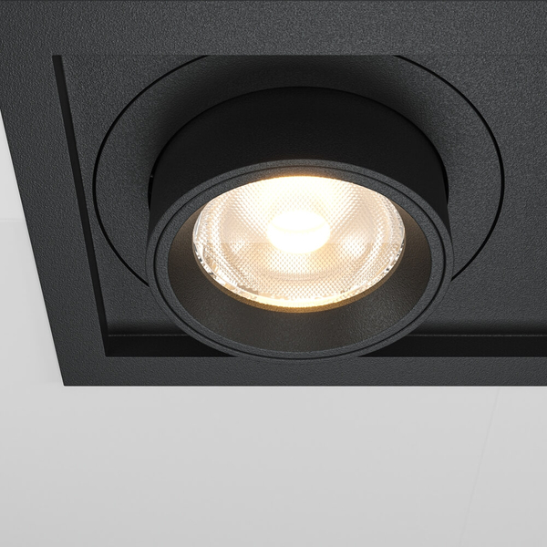 Podwójna lampa nasufitowa Hidden DL095-02-10W3K-B LED 20W 3000K czarna