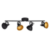 Wielopunktowa lampa sufitowa Retro ABR-RRO-C-4XE14 Abruzzo czarny złoty