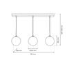 Lampa wisząca Reflex MLP8415 loftowe kule przydymione złote
