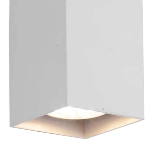 Kinkiet LAMPA ścienna PESARO LP-2115/2W Light Prestige metalowa OPRAWA prostokątna biała