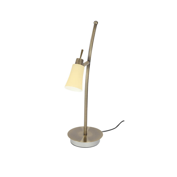 Retro lampa biurkowa Kroton 33-88942 stojąca biała patyna