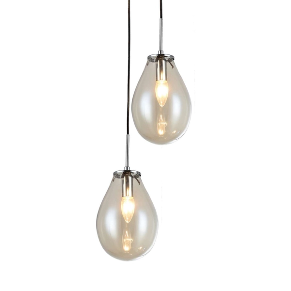 LAMPA wisząca FONDI LP-1214/3P Light Prestige szklana OPRAWA kaskada zwis przezroczysty