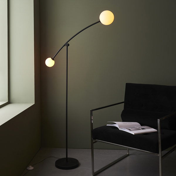 Designerska lampa stojąca L&-192604 Light& balls regulowana czarna
