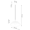 Lampa wisząca sypialniana Frika SL.1327 Sollux zwis pojedyncza biała