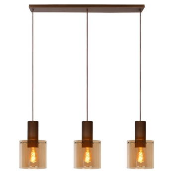 Lampa zwis nad wyspę TOLEDO 74405/03/62 Lucide miedziana bursztynowa