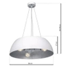 Lampa wisząca MORGAN MLP4477 Milagro salonowa OPRAWA okrągła biała srebrna