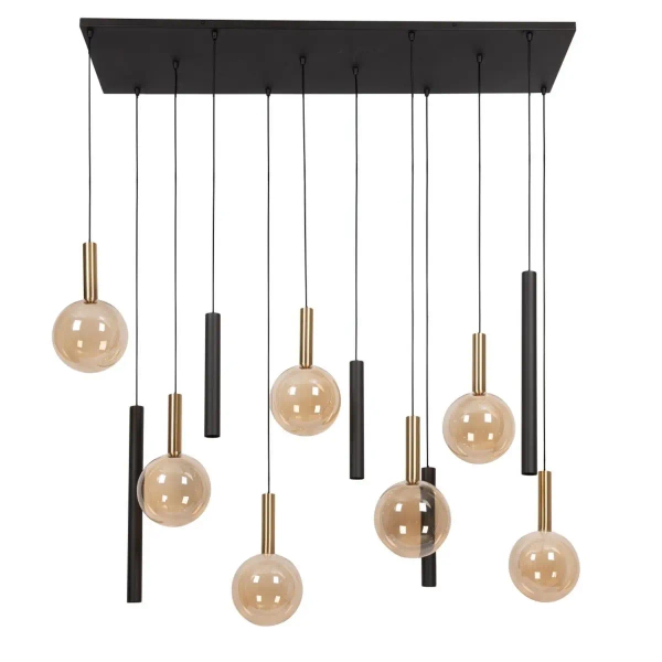 Wisząca lampa nad stół Josiane 21441/12/62 do jadalni szklane kule czarny