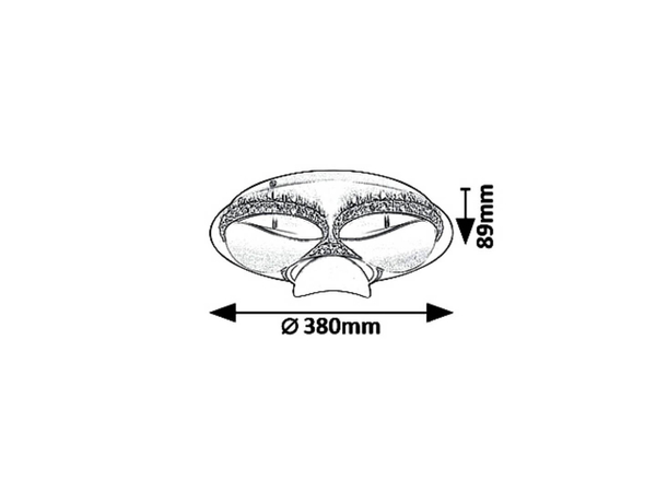 Sufitowa LAMPA glamour CAPRIANA 5050 Rabalux okrągła OPRAWA plafon LED 18W 4000K pierścienie z kryształkami brązowe