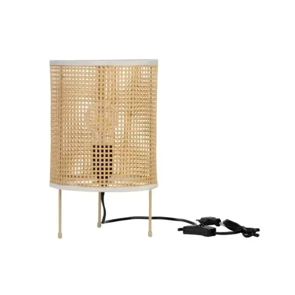 Elegancka stołowa lampka PLOMITA LE45375 do sypialni naturalna