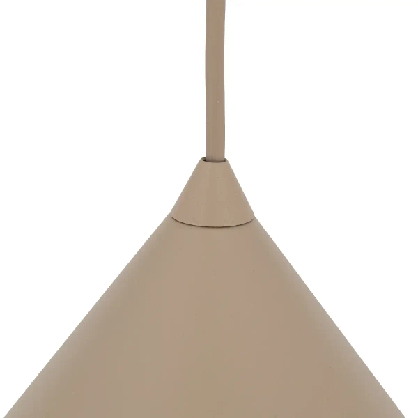 Modernistyczna wisząca lampa CONO S 10619 stożek metalowy beżowy