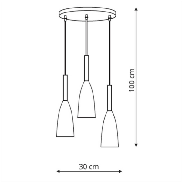 LAMPA wisząca SOLIN LP-181/3P BK/GD Light Prestige metalowa OPRAWA hygge ZWIS kaskada czarna złota