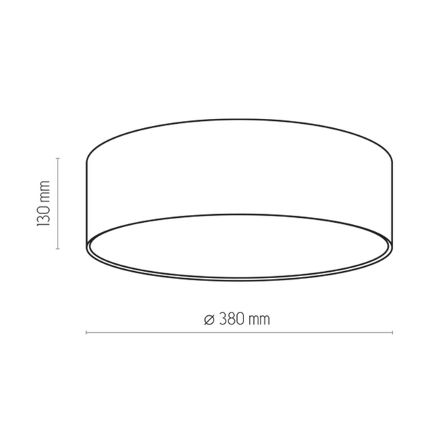 Okrągła lampa sufitowa Rondo 3228 TK Lighting tkanina metal biały różowy