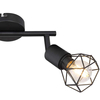 Industrialna LAMPA sufitowa XARA I 54802S-2 Globo druciana OPRAWA metalowy plafon reflektorki czarne