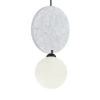 Kulista lampa wisząca Andrea PND-59779-1M-LGR nad wyspę czarna szara