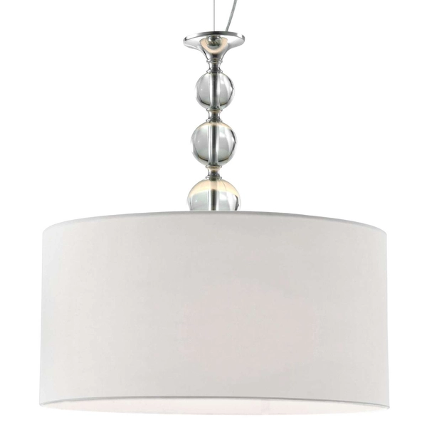 LAMPA wisząca REA RLD93163-1W Zumaline okrągła OPRAWA zwis abażurowy biały