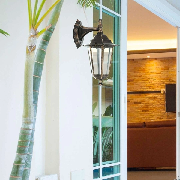 Zewnętrzna LAMPA ścienna VELENCE 8232 Rabalux IP43 kinkiet OPRAWA elewacyjna VINTAGE outdoor złoto antyczne