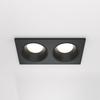 Podwójna lampa podtynkowa Zoom DL033-2-02B Maytoni IP65 ogrodowa czarna