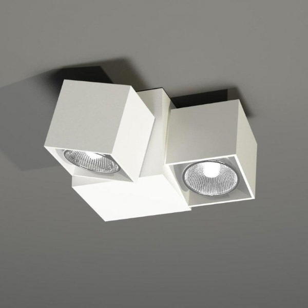 Natynkowa LAMPA sufitowa BIZEN 7216 Shilo metalowa OPRAWA reflektorowa plafon kostki białe