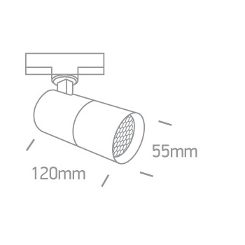Sufitowa lampa do szyny trzyfazowej LARA MYL.00080 tuba regulowana biały