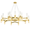 Lampa wisząca nad stół Candela DN1505-15 gold Step mleczne tuby złote