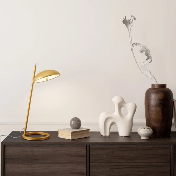 Stołowa lampka LED do biura VIBORAL LE44525 LED 18W 3000K złota