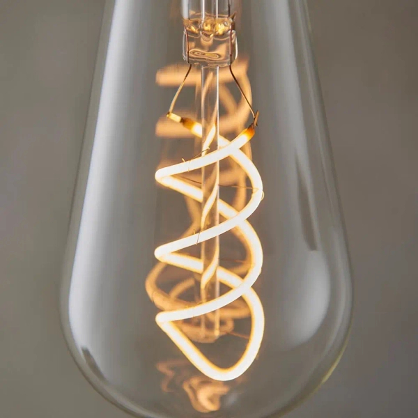 Żarnikowa żarówka gruszka Twist E27 107771 LED 4W 2200K przezroczysta