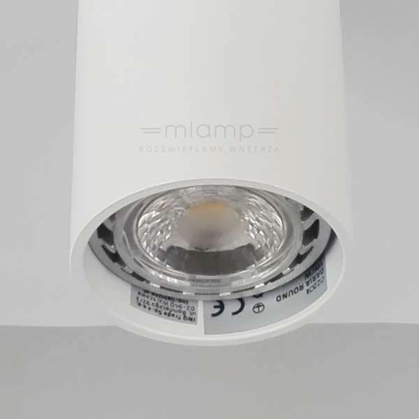 Spot LAMPA sufitowa DARIA ROUND 1W/W INQ okrągła OPRAWA natynkowa downlight tuba biała