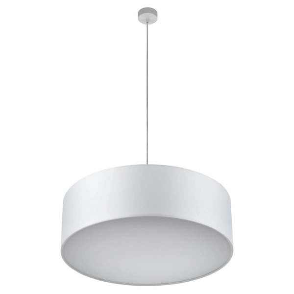 Lampa wisząca do salonu okrągła Rondo 4859 TK Lighting z tkaniny biała