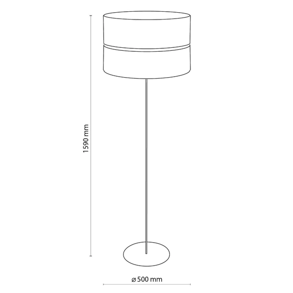 Stojąca lampa do salonu Hilton 5074 TK Lighting glamour biała złota