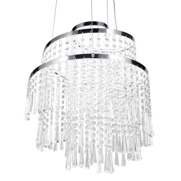 Kryształowy żyrandol Pomp R37341106 LED 30W 2700-6500K przezroczysty chrom