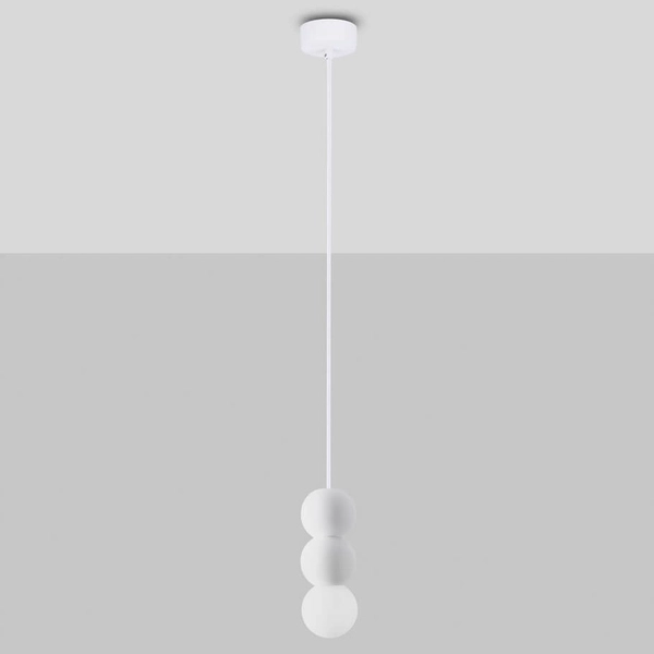 Lampa wisząca IBAGUE LE44662 do kuchni bubbles betonowa biała